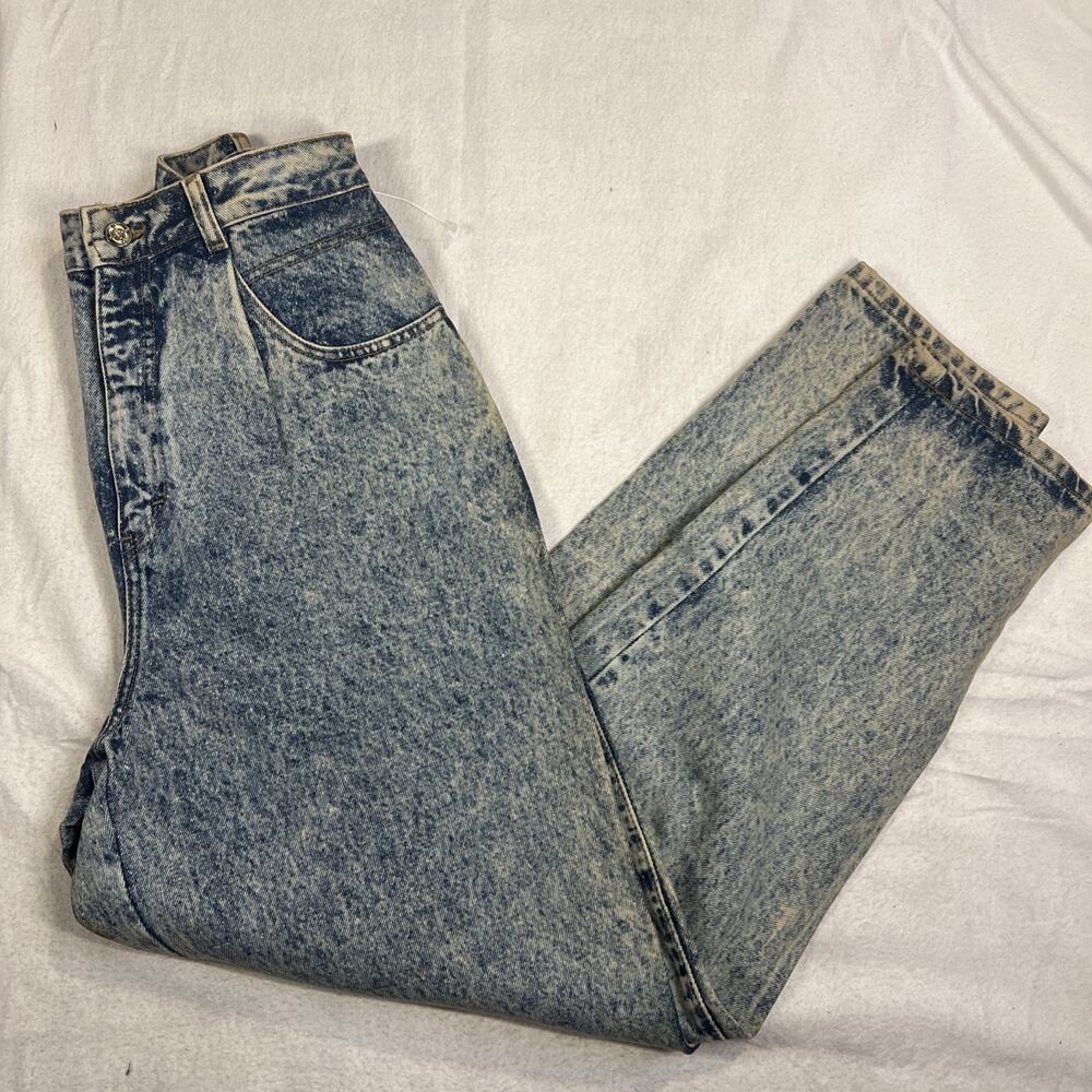 NWT VTG Sync UnionBay Euro White Washed Blue Jeans Size 14‎ Baggy Wide-leg READ